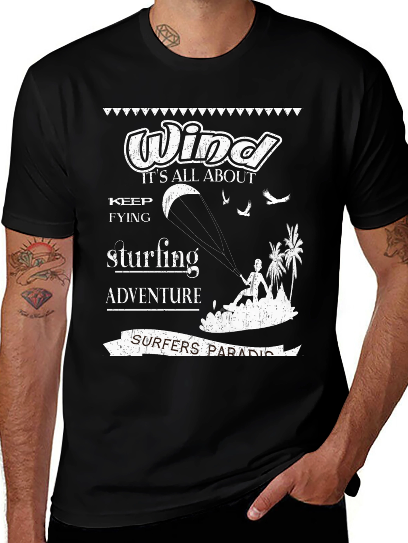 Variant 17 of Wind Surfing Paradise T-Shirt