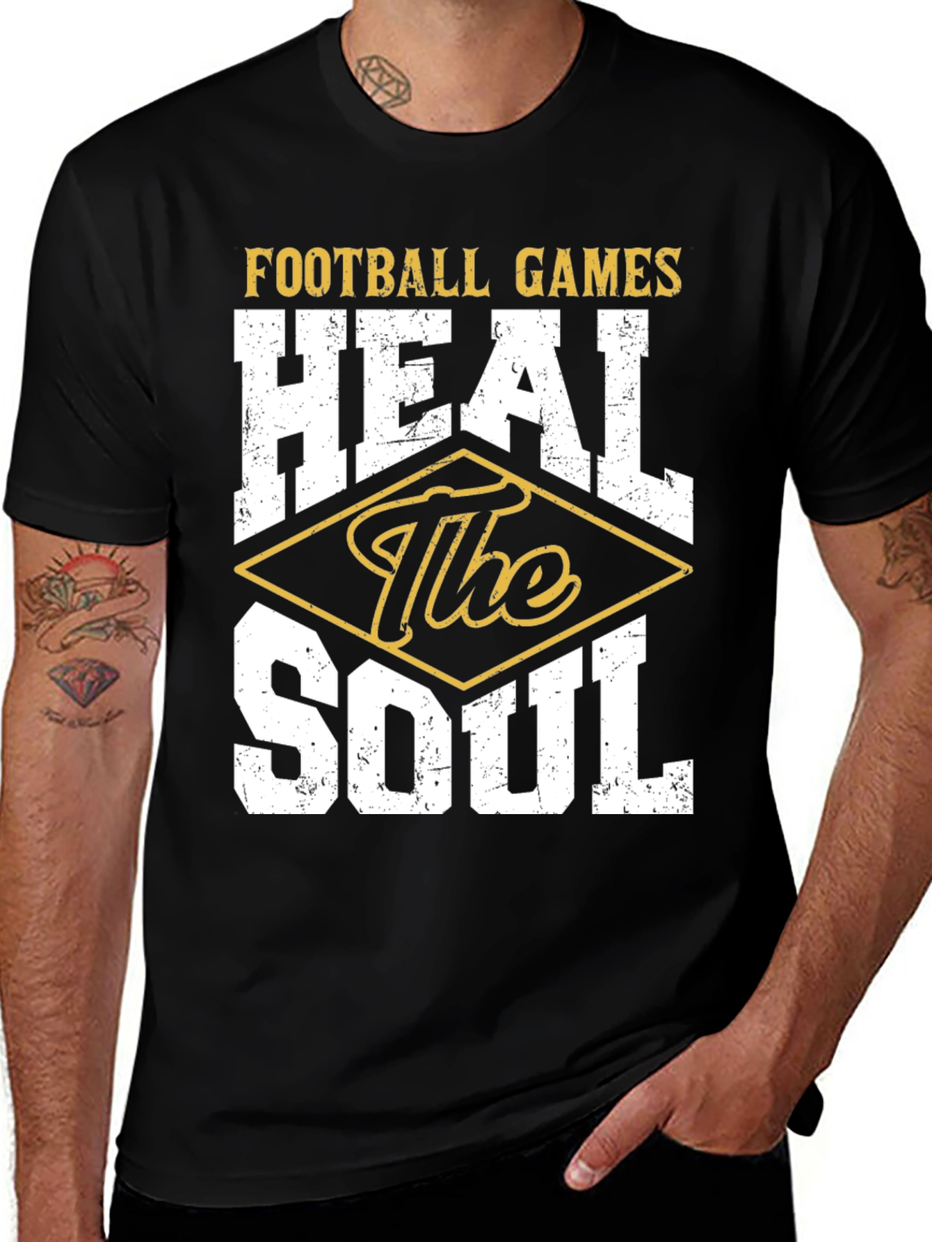 Variant 20 of Football Games Heal the Soul Graphic Tee