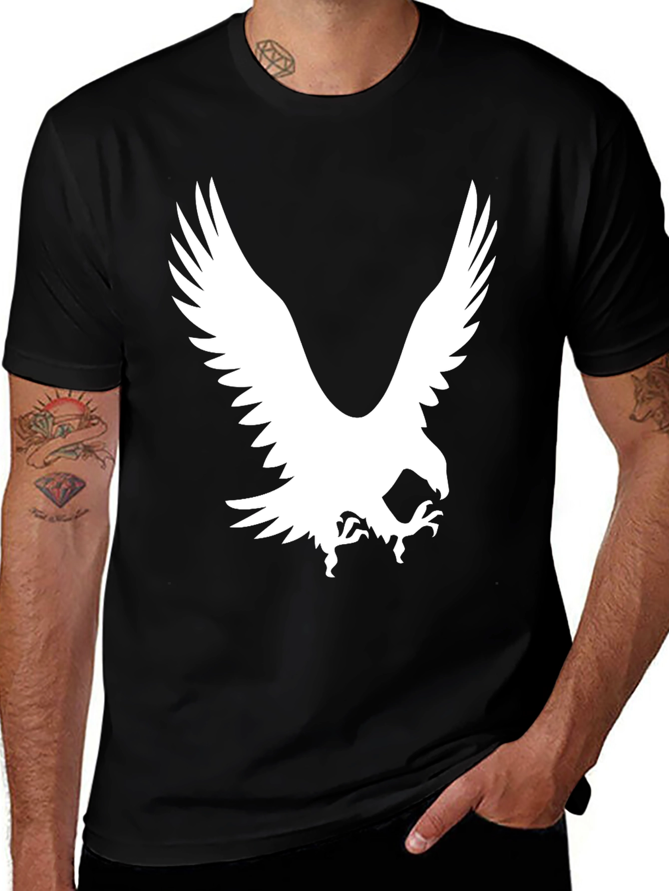 Variant 24 of Eagle Graphic Black T-Shirt
