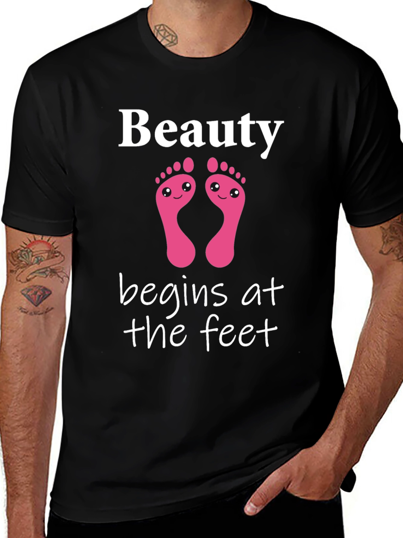 Variant 3 of Beauty Begins At The Feet Graphic Tee
