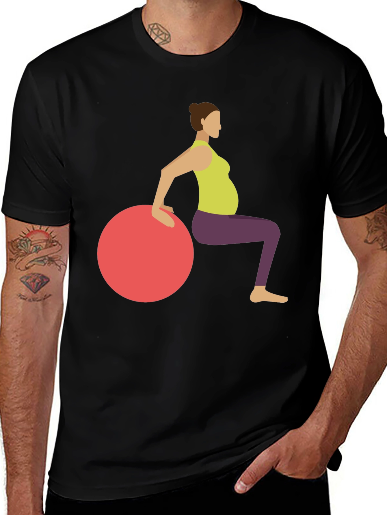 Yoga Pregnancy Shirt - Maternity Fitness Tee