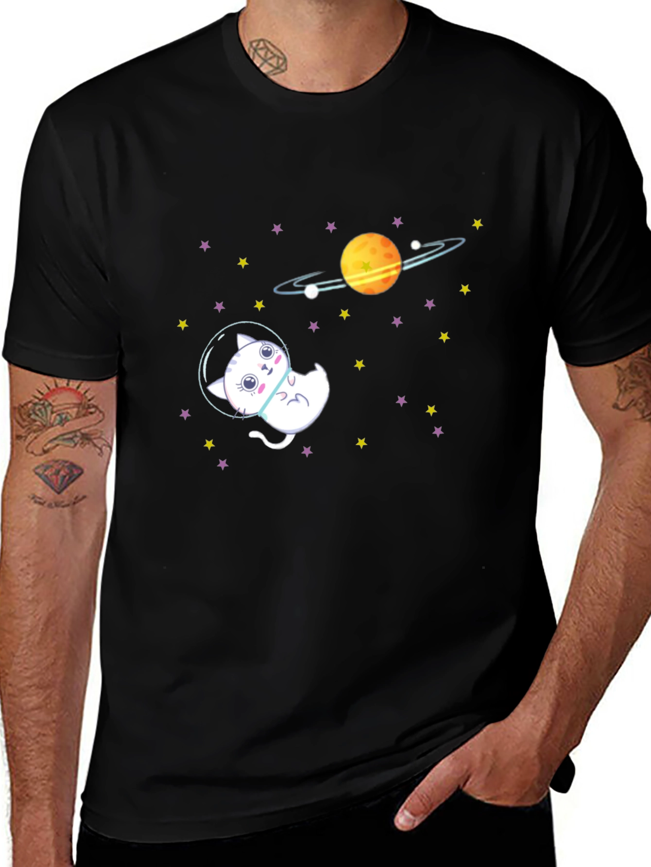 Variant 6 of Cosmic Cat T-Shirt