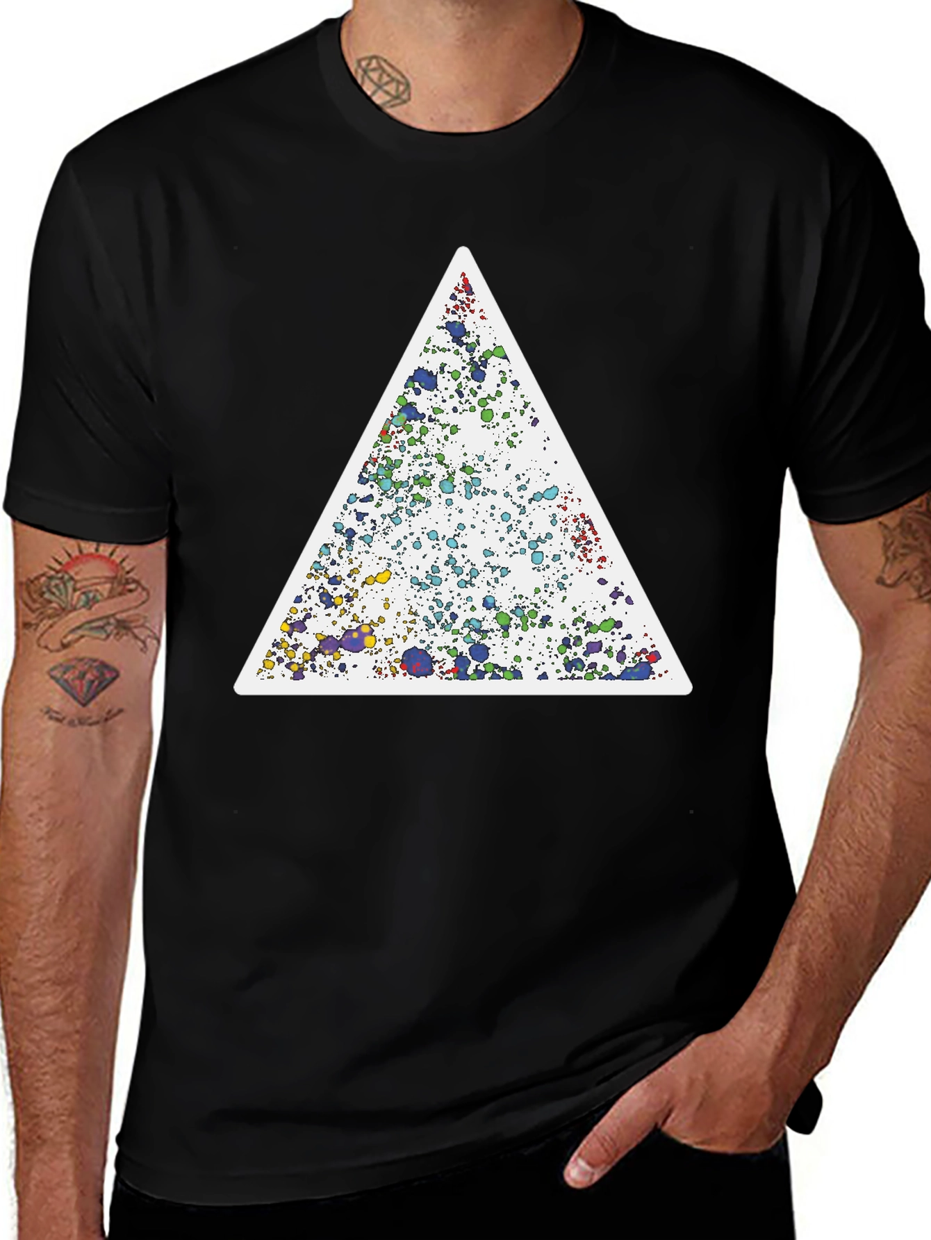 Variant 16 of Abstract Triangle Graphic Tee - Unique Design, Soft Cotton
