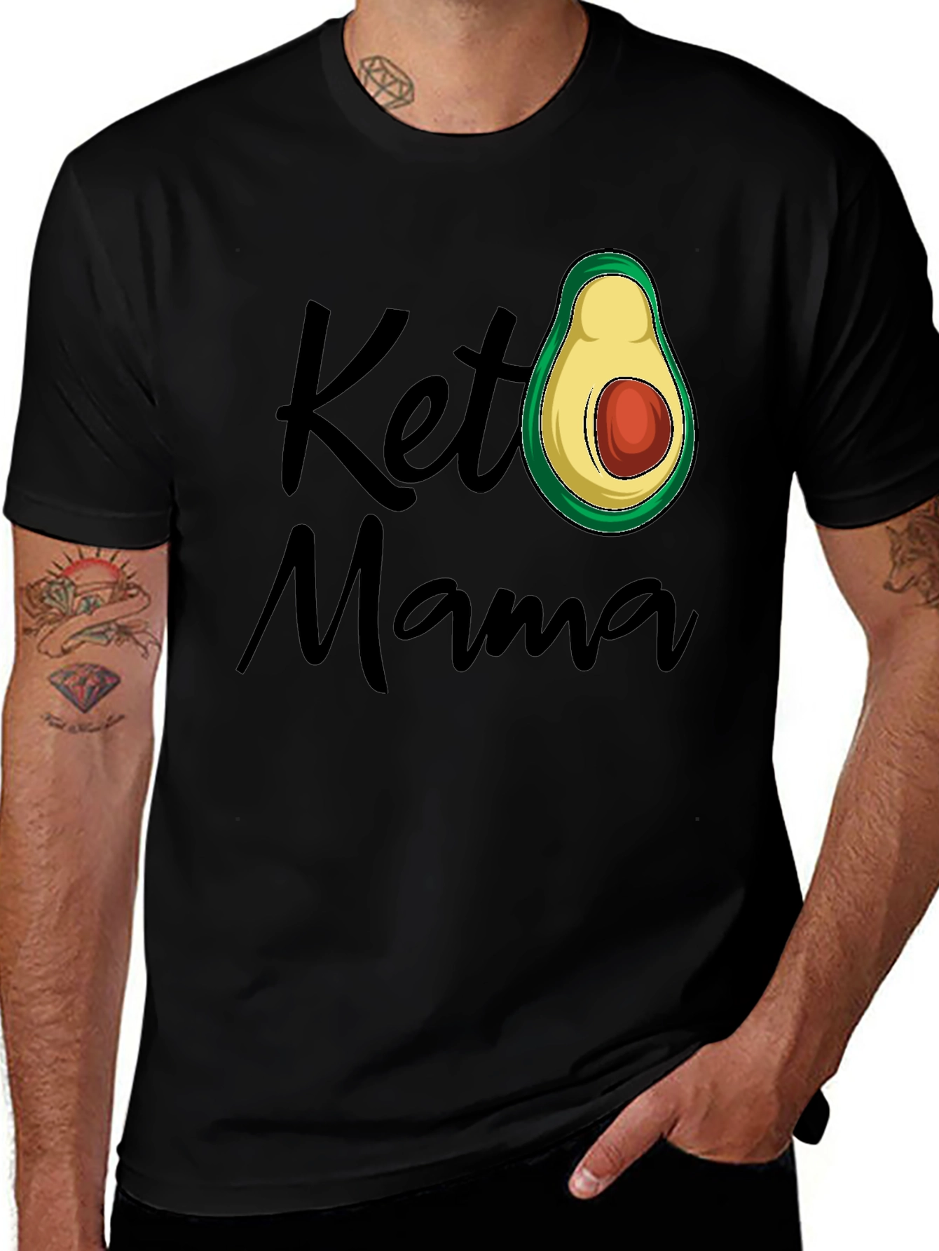 Variant 20 of Keto Mama Avocado Graphic T-Shirt