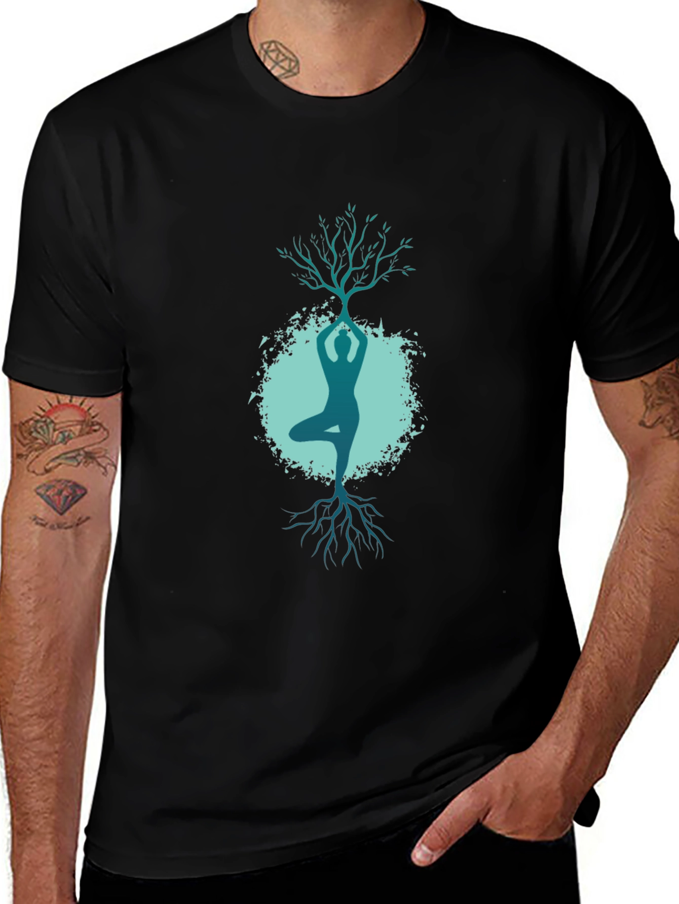 Variant 5 of Yoga Tree of Life Graphic Tee