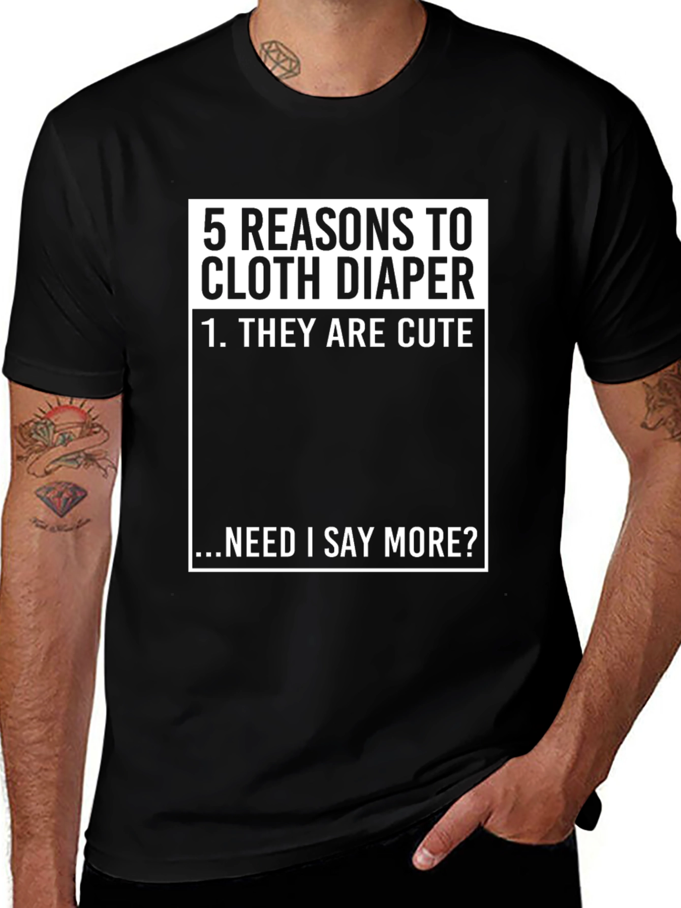 Variant 20 of 5 Reasons to Cloth Diaper Graphic Tee