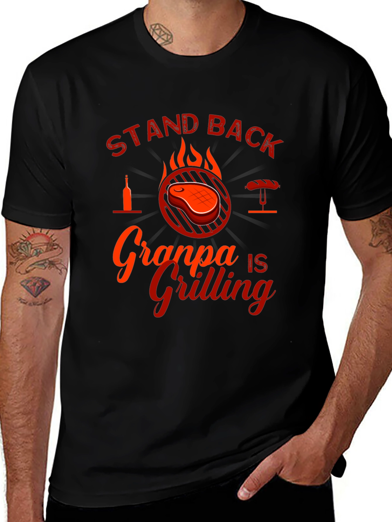 Variant 21 of Granpa Grilling T-Shirt