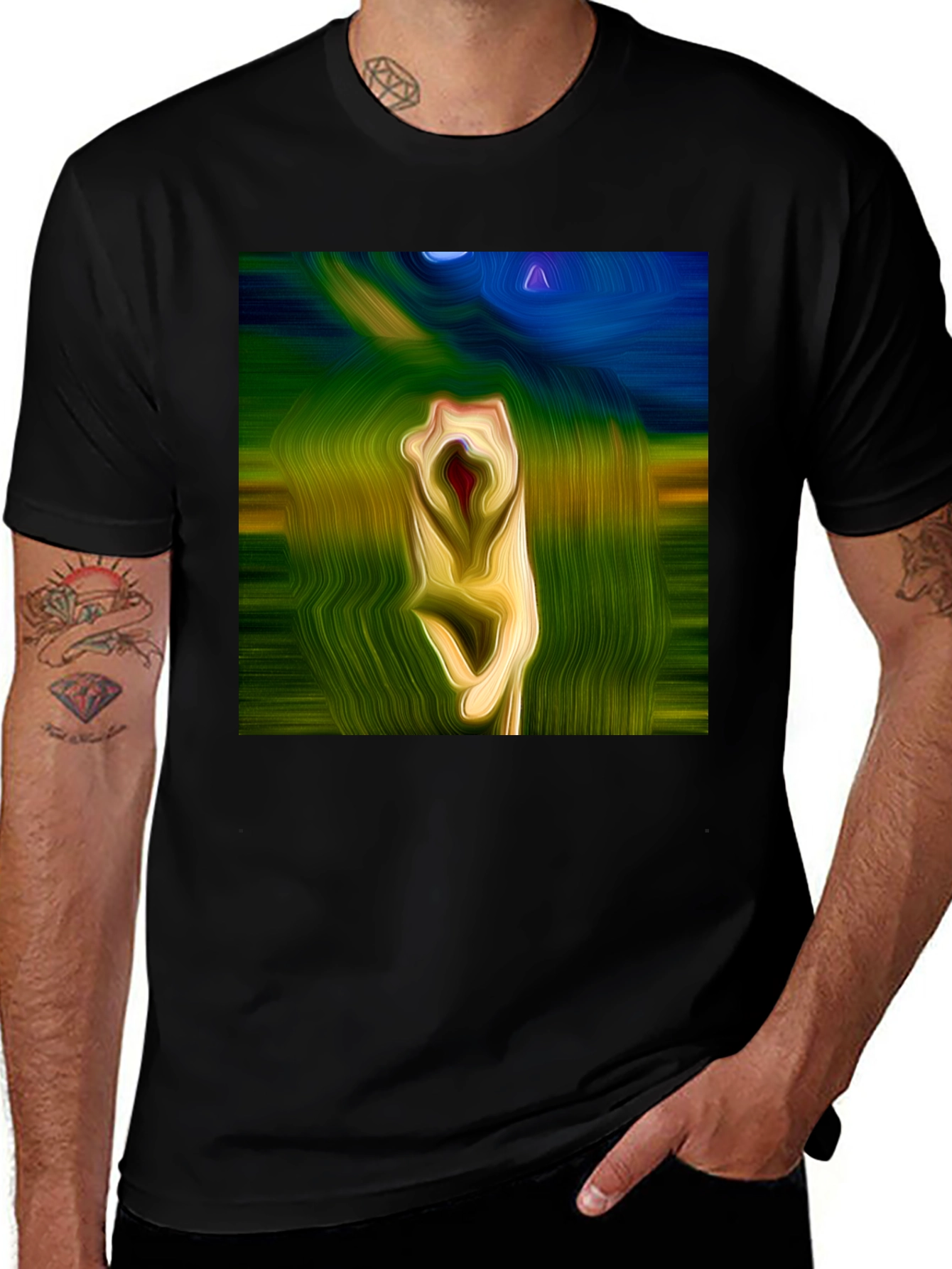 Variant 24 of Abstract Art Black T-Shirt