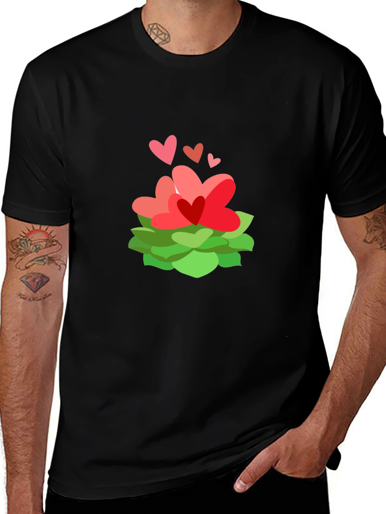 Variant 25 of Floral Heart T-Shirt - Love Blooms