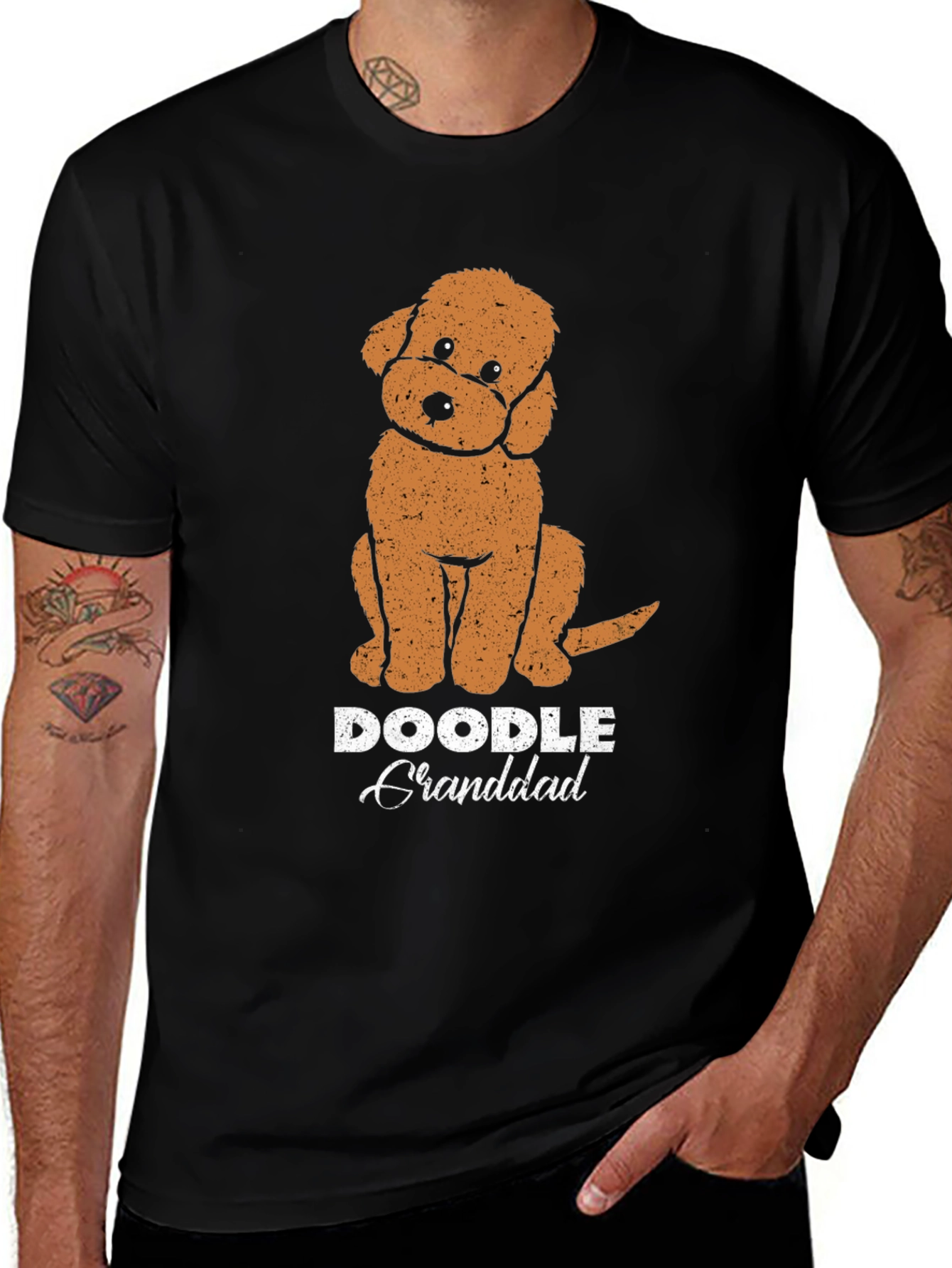 Variant 24 of Doodle Granddad Graphic Tee - Cute Dog Lover Shirt