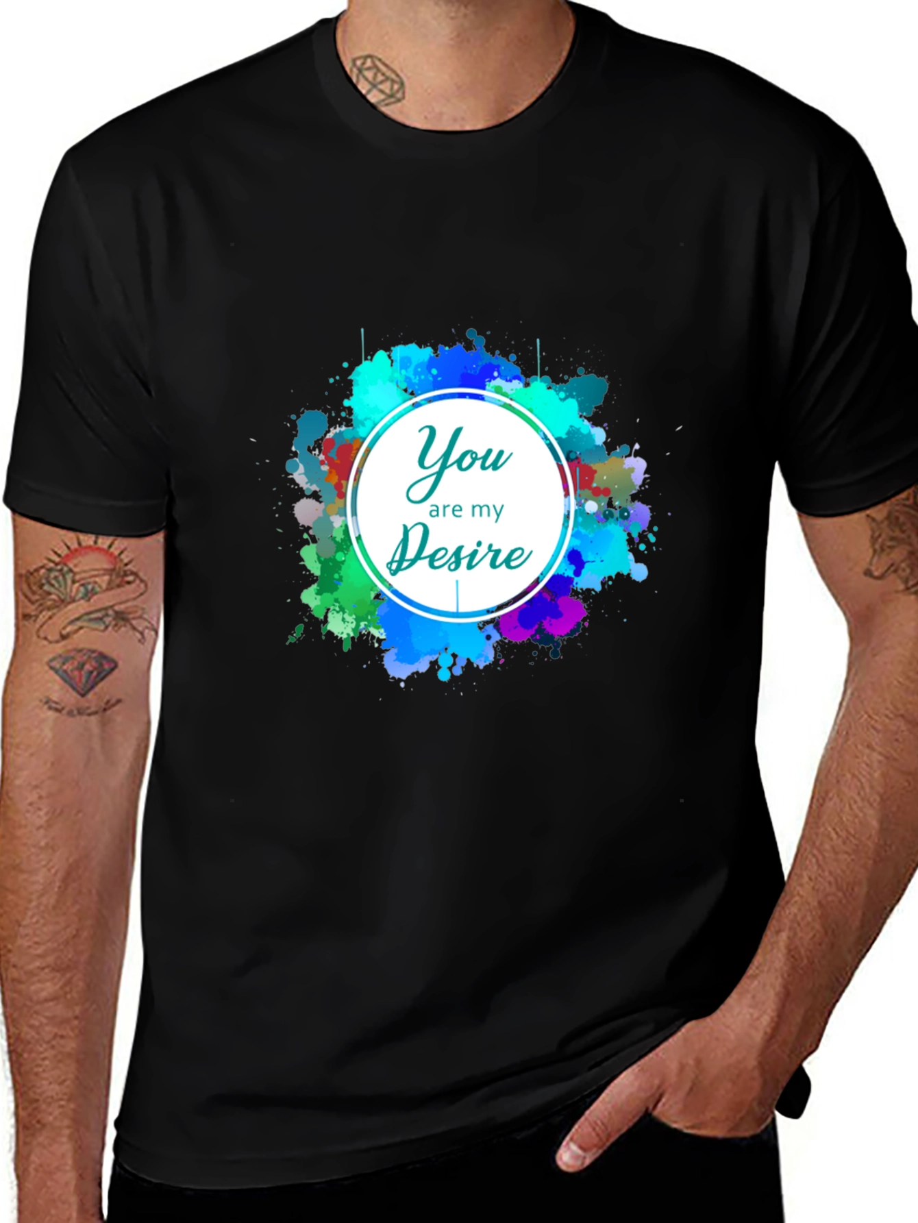 Variant 13 of Desire Graphic Tee - Stylish Men's Black T-Shirt