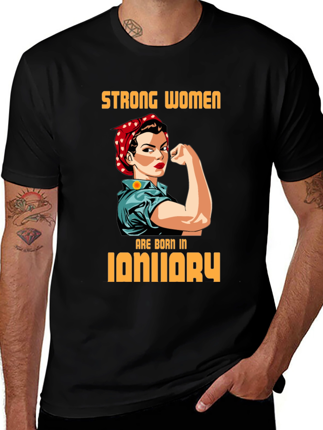 Variant 12 of Strong Women January Birthday T-Shirt