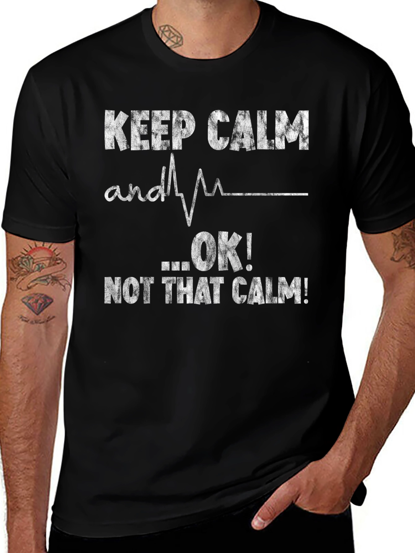 Variant 12 of Keep Calm EKG T-Shirt - Not That Calm
