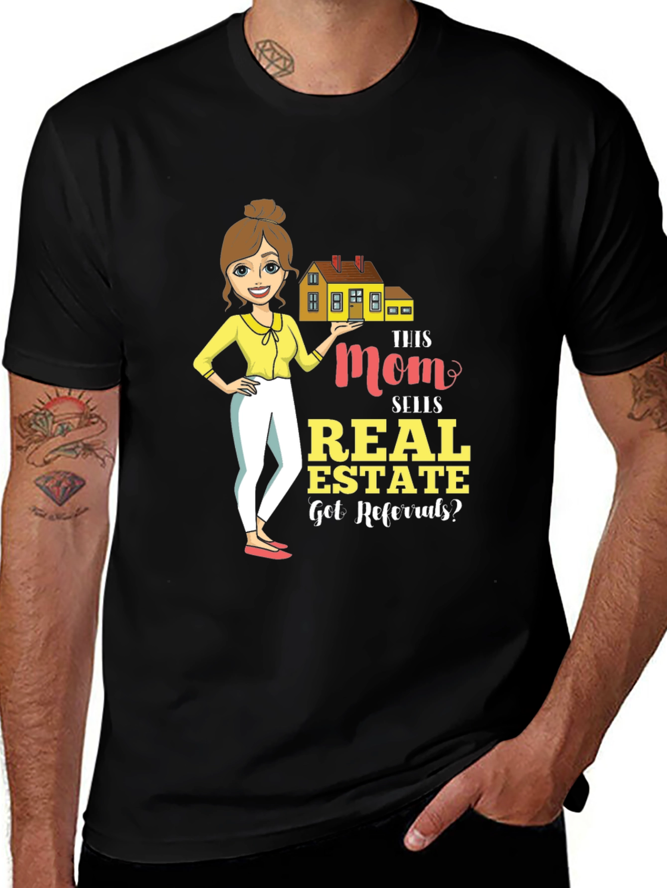 Variant 28 of This Mom Sells Real Estate Graphic T-Shirt