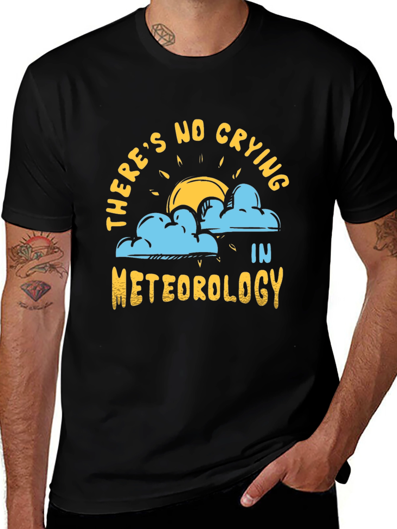 Black Funny Meteorology Graphic T-Shirt main image