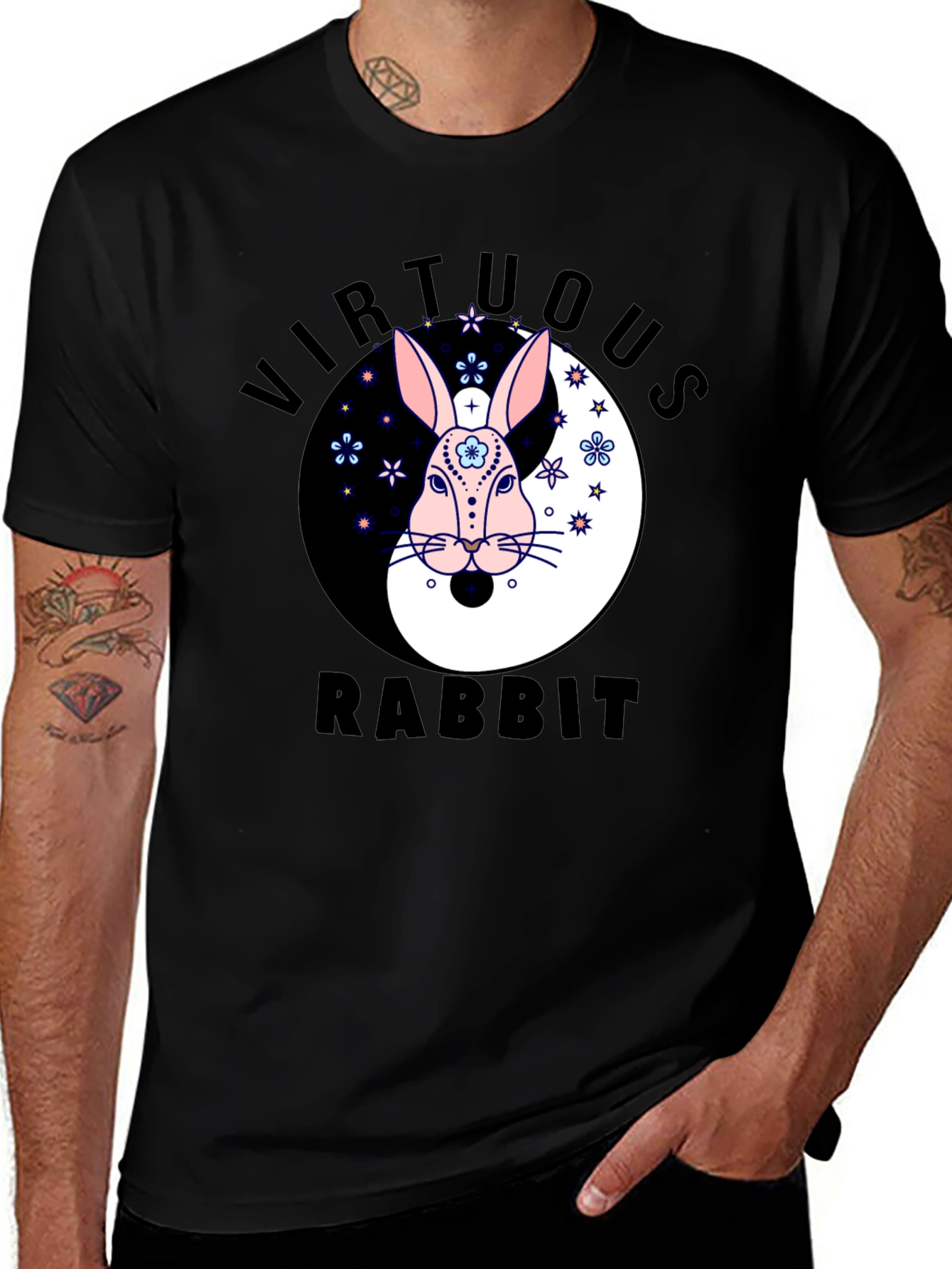 Virtuous Rabbit Yin Yang T-Shirt