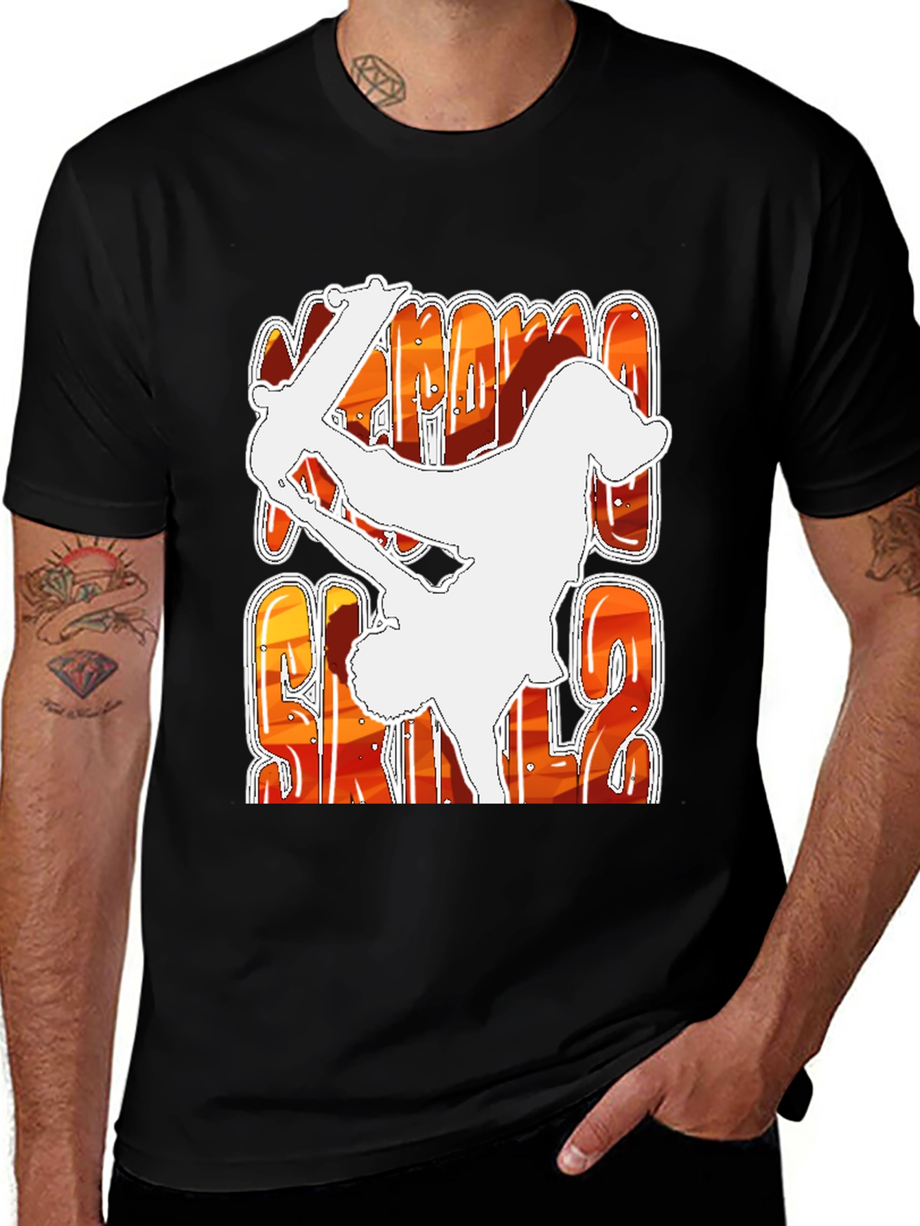 Variant 29 of Extreme Skills Graphic Tee - Skateboarder T-Shirt