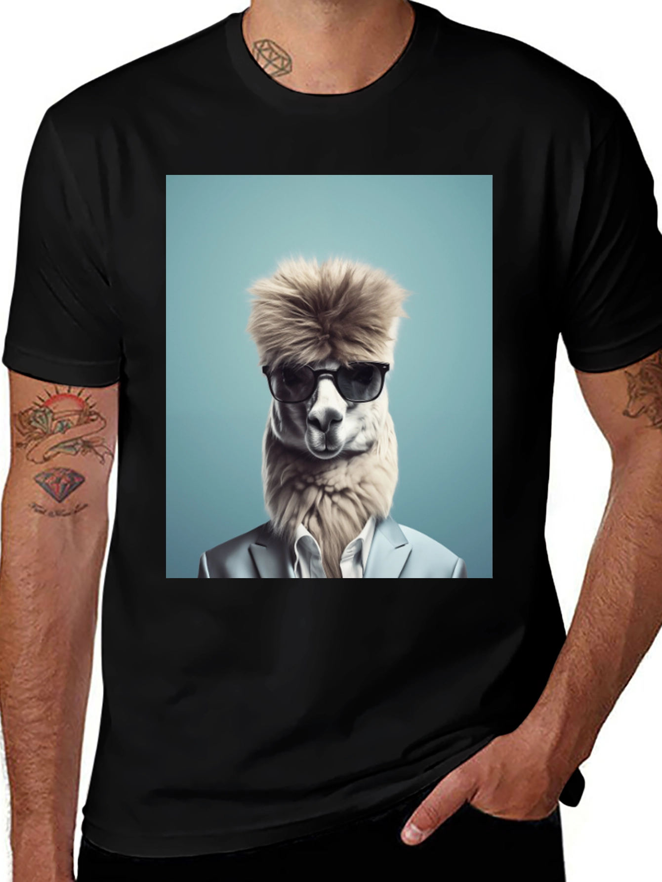 Variant 18 of Alpaca Boss T-Shirt - Cool Graphic Tee