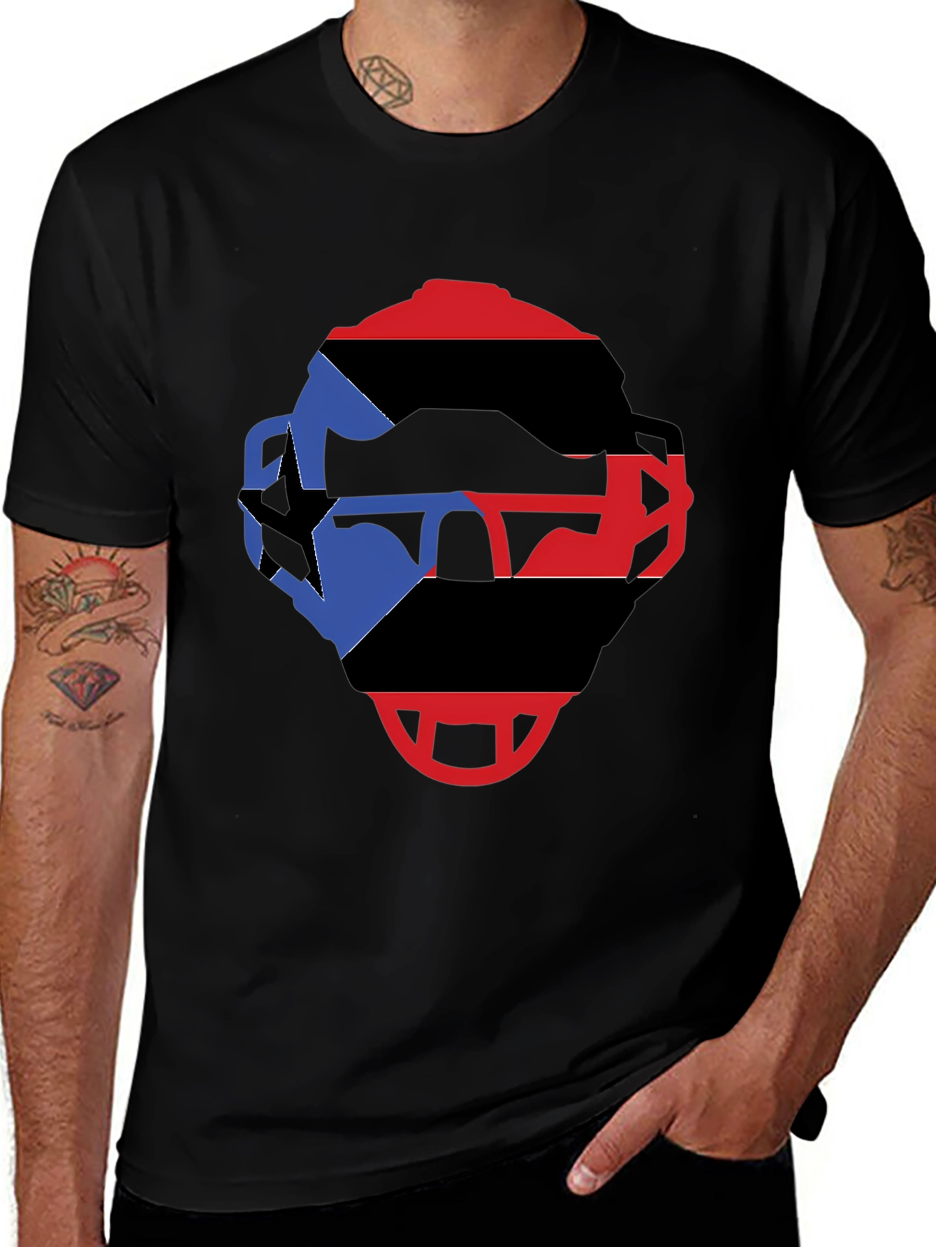 Variant 25 of Helmet Graphic T-Shirt - Bold Colors