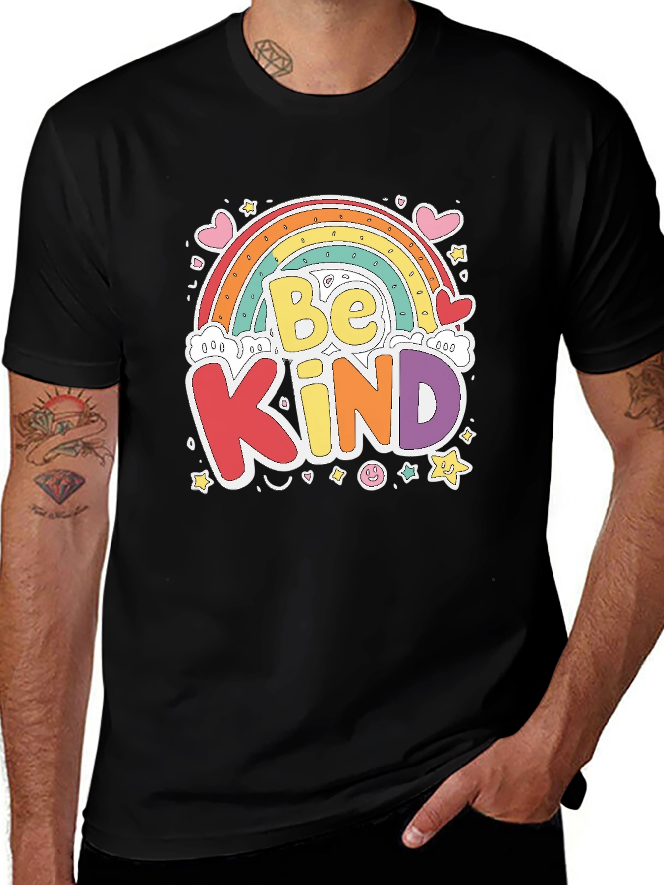 Variant 17 of Be Kind Rainbow Graphic T-Shirt