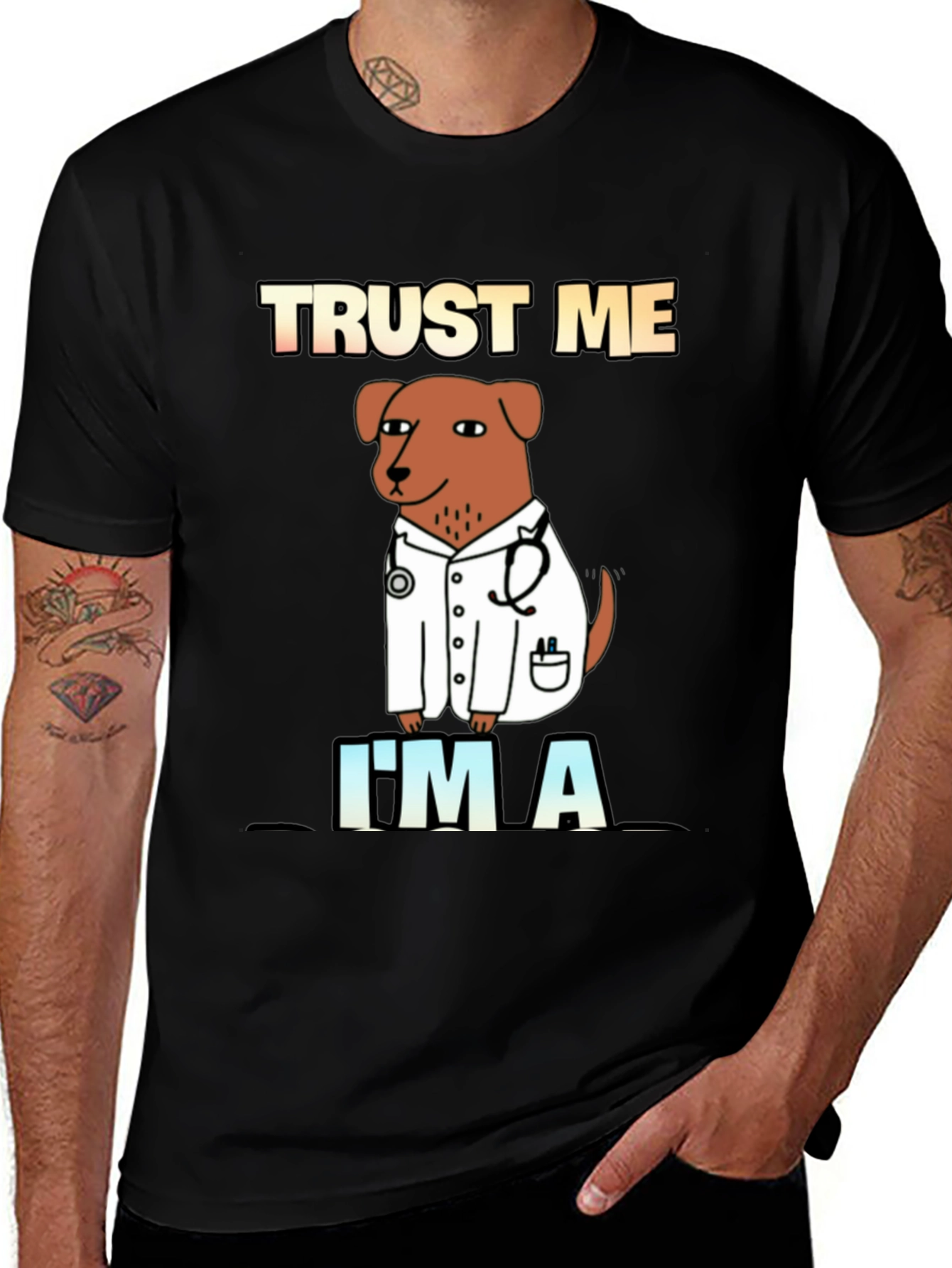 Variant 9 of Trust Me I'm A Doctor Dog T-Shirt