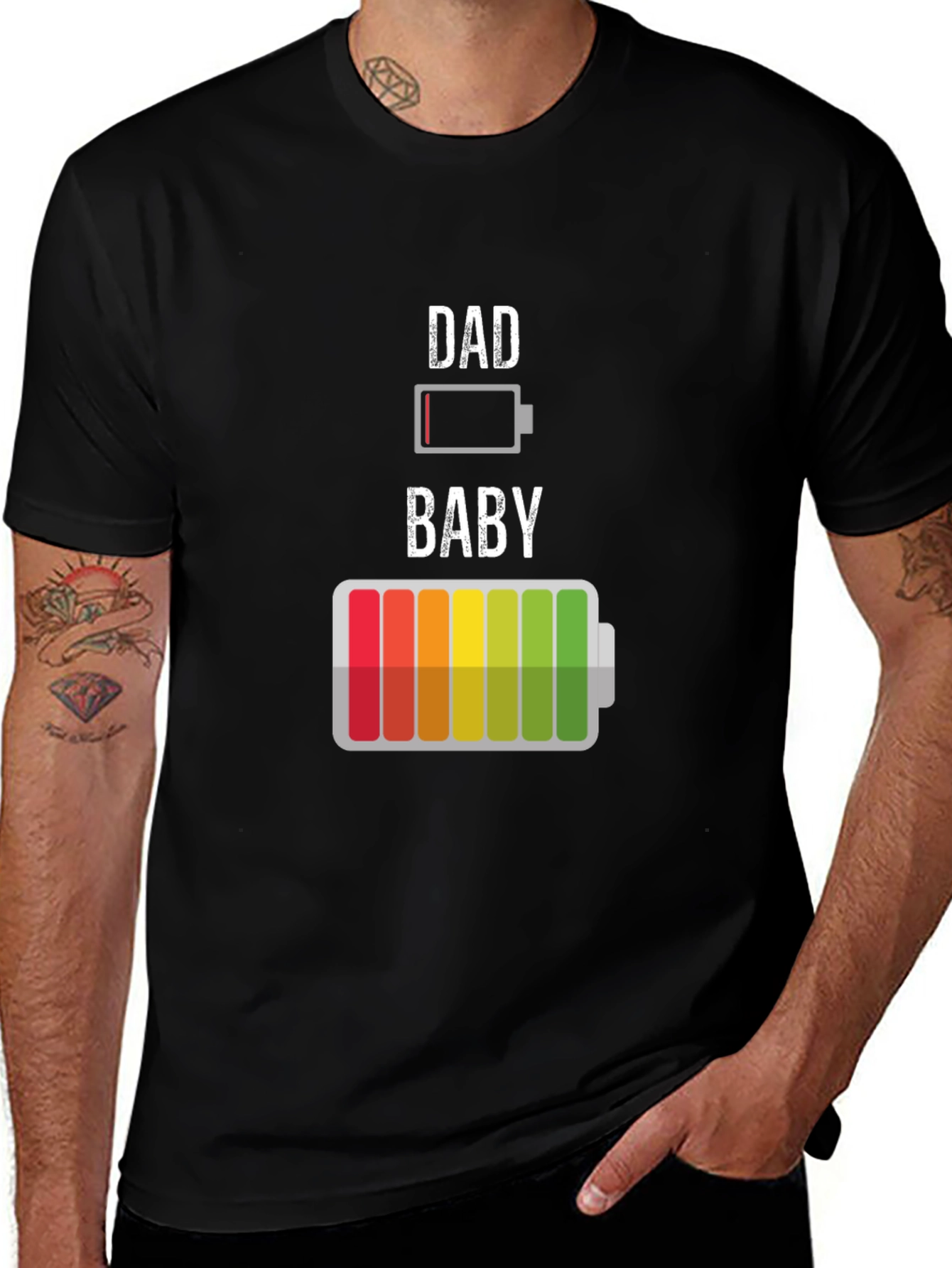 Dad Low Battery Baby High Battery T-Shirt