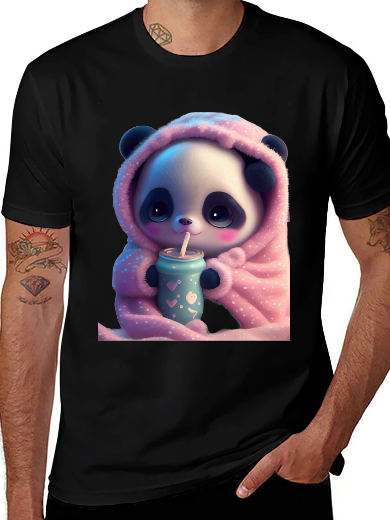 Variant 27 of Cute Panda Bear Hooded T-Shirt