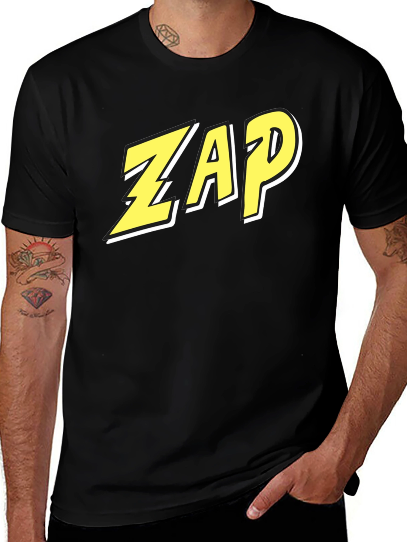 ZAP Graphic T-Shirt - Black Comic Style Tee