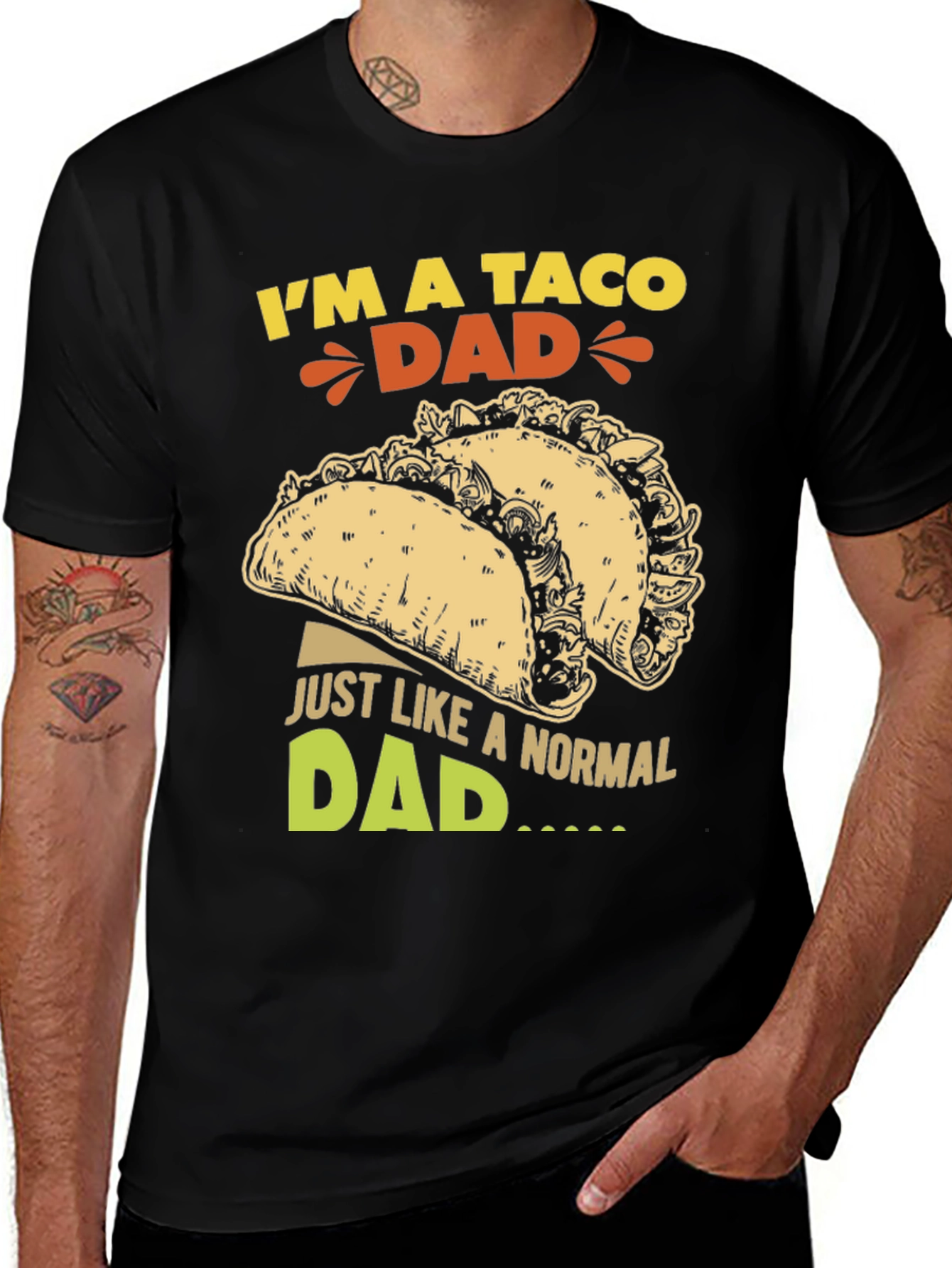 Variant 5 of Taco Dad Graphic T-Shirt - Funny Foodie Tee
