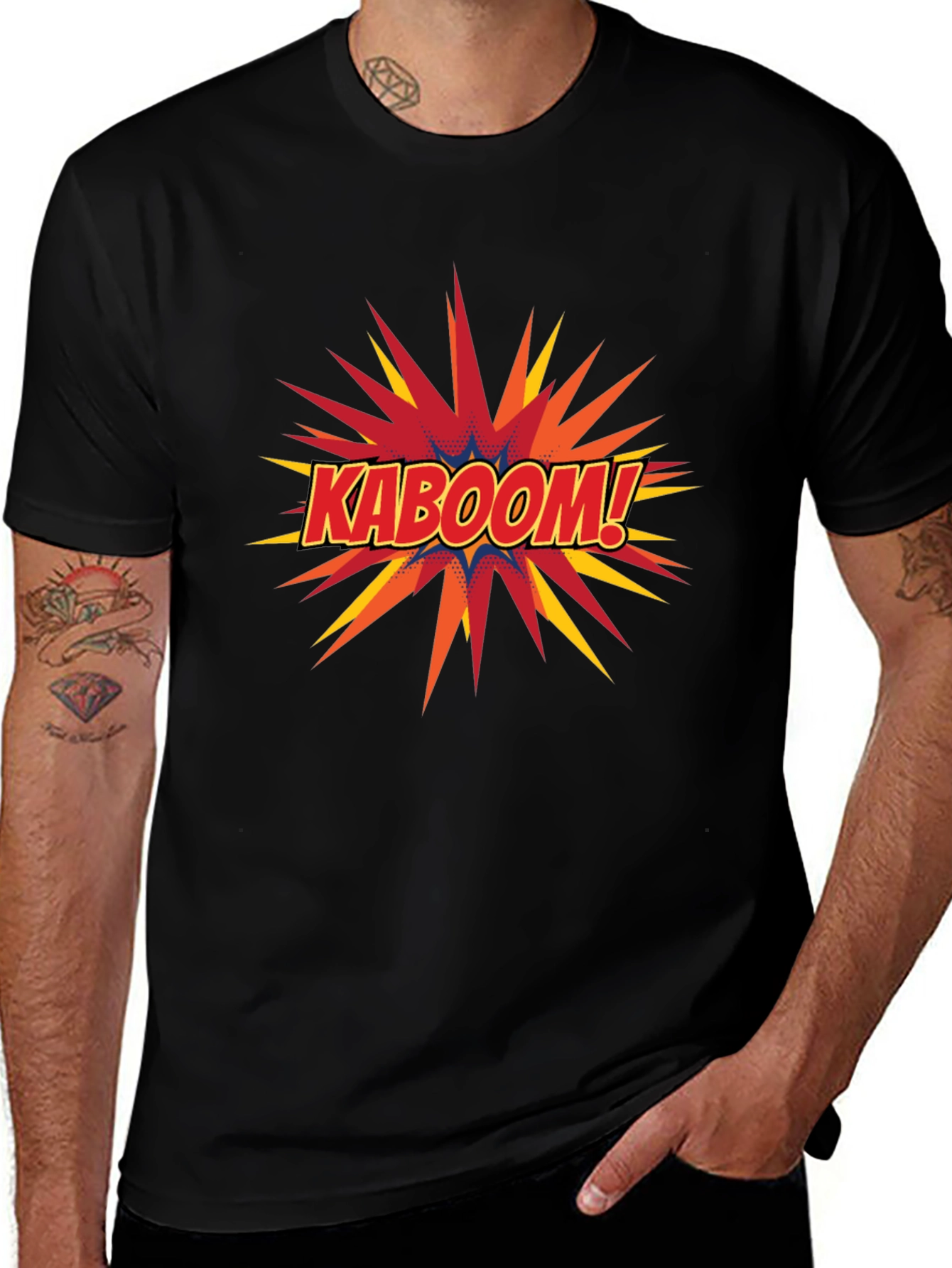 Variant 27 of Kaboom! Graphic Print T-Shirt - Black