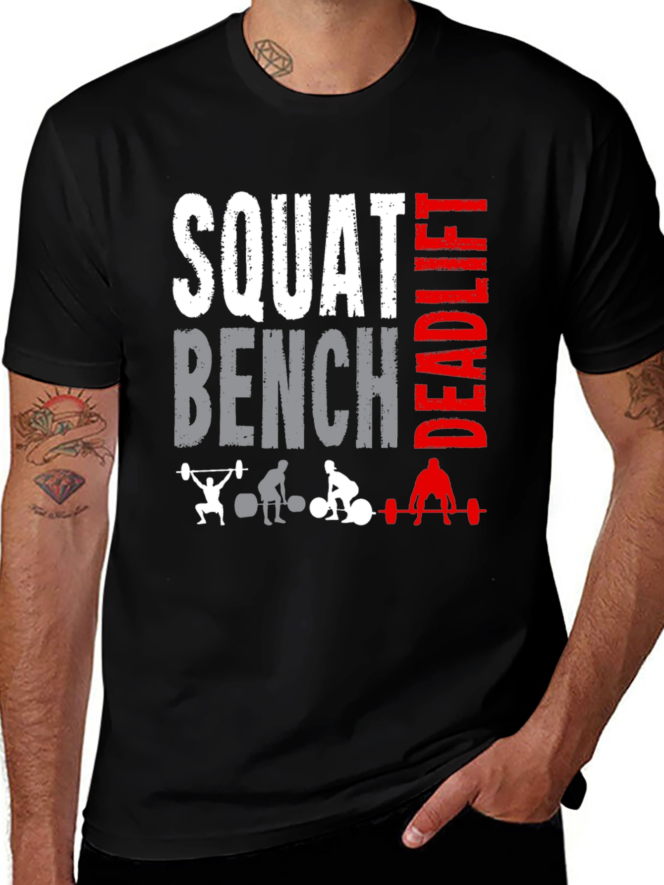 Variant 20 of Squat Bench Deadlift T-Shirt - Workout Gym Apparel