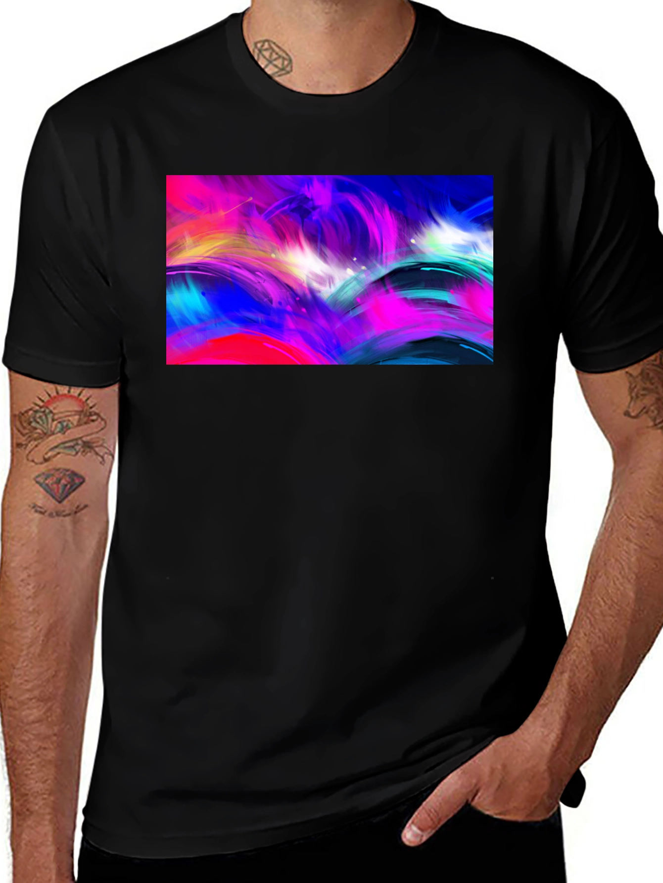 Variant 12 of Abstract Art Black T-Shirt