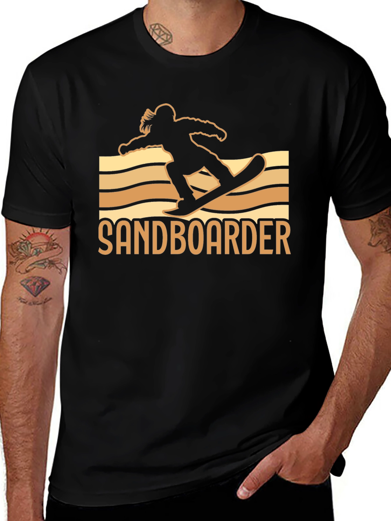Variant 8 of Sandboarder Black T-Shirt