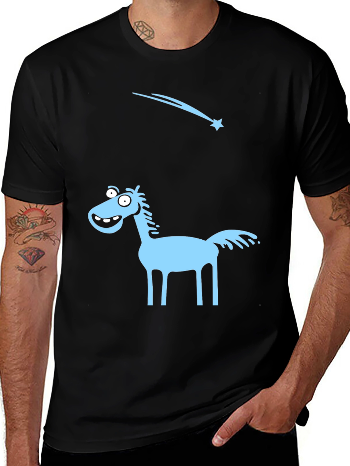 Variant 30 of Funny Horse & Star Tee