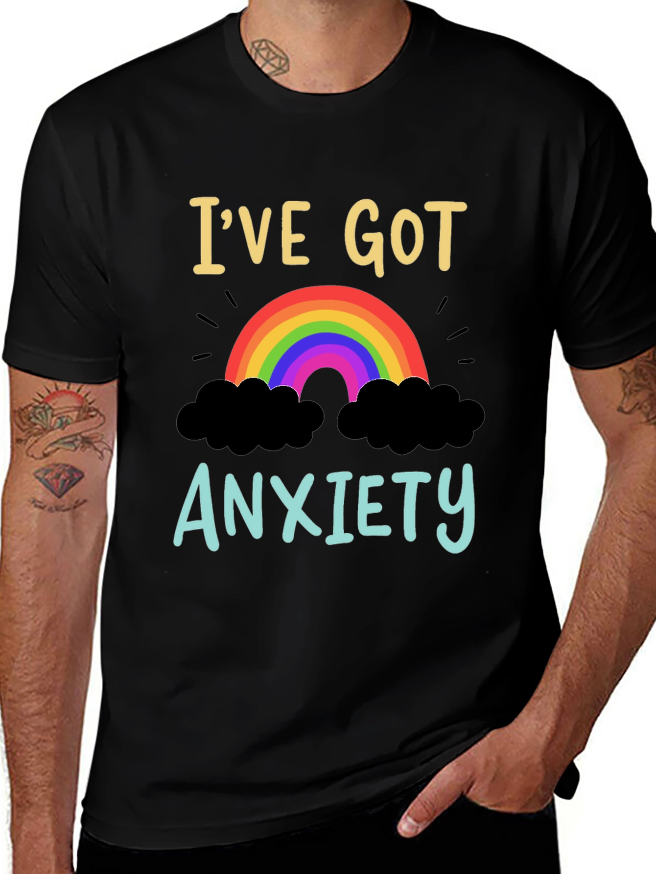 Variant 10 of Anxiety Rainbow Graphic T-Shirt