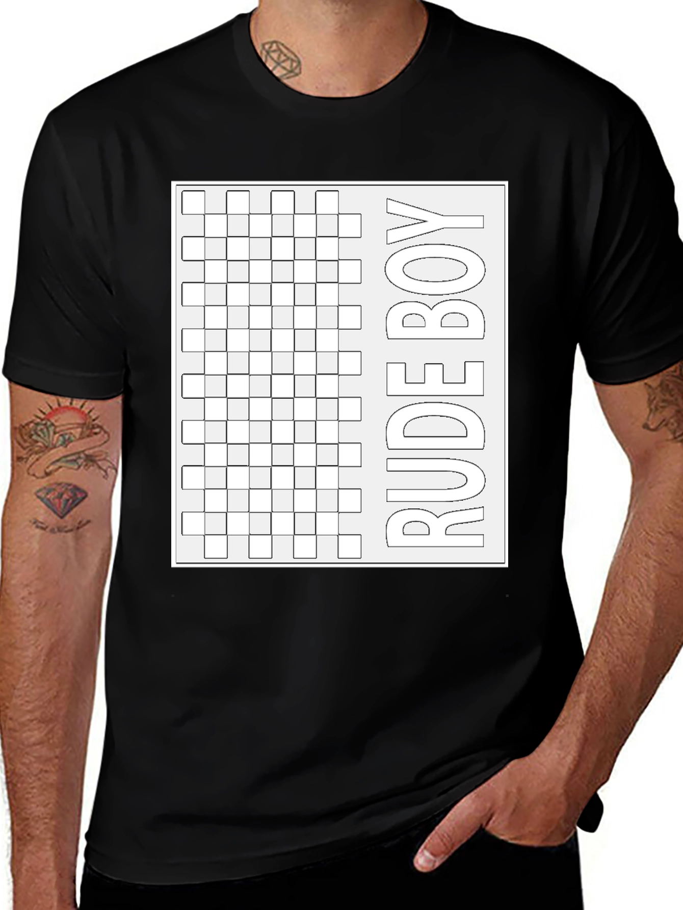 Variant 15 of Rude Boy Grid Graphic Tee
