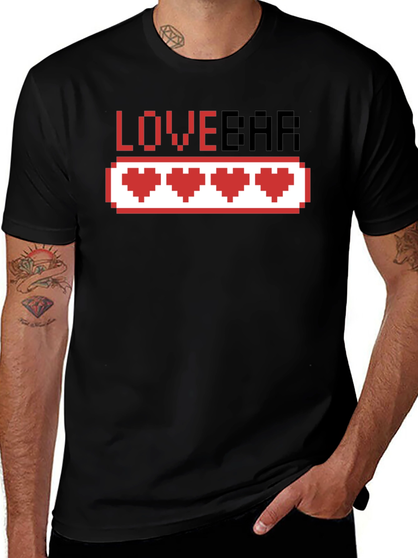 Variant 10 of Lovebar Pixel Heart Gamer T-Shirt