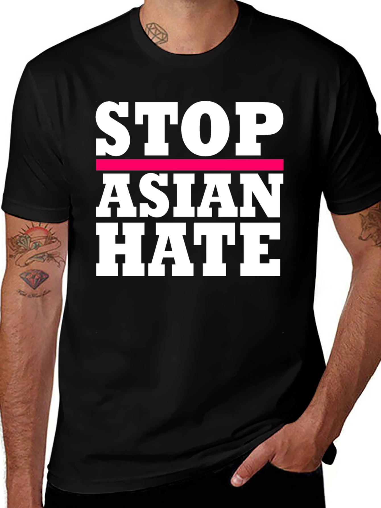 Variant 15 of Stop Asian Hate T-Shirt - Black