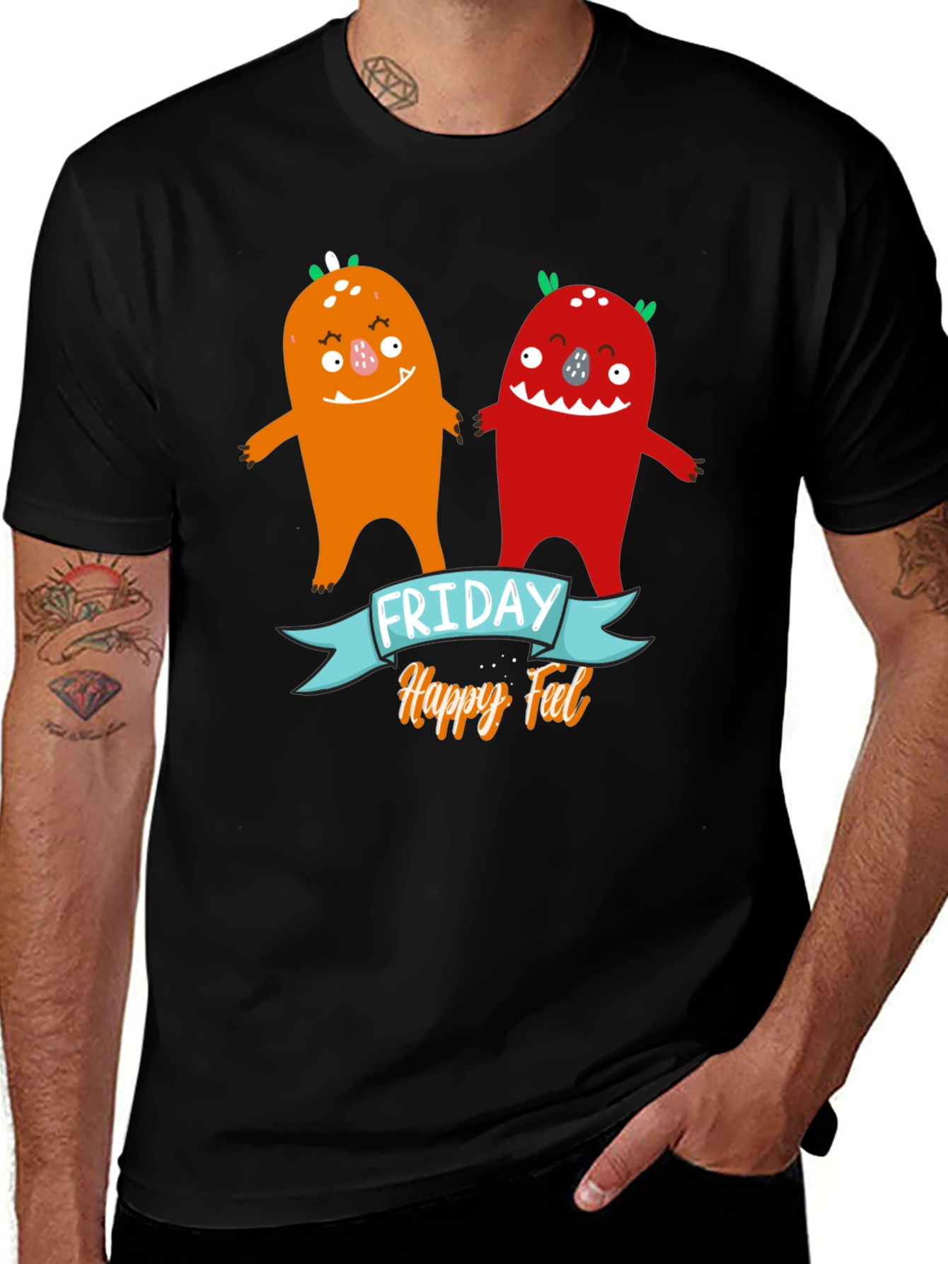 Variant 18 of Friday Happy Feel Monster Graphic Tee