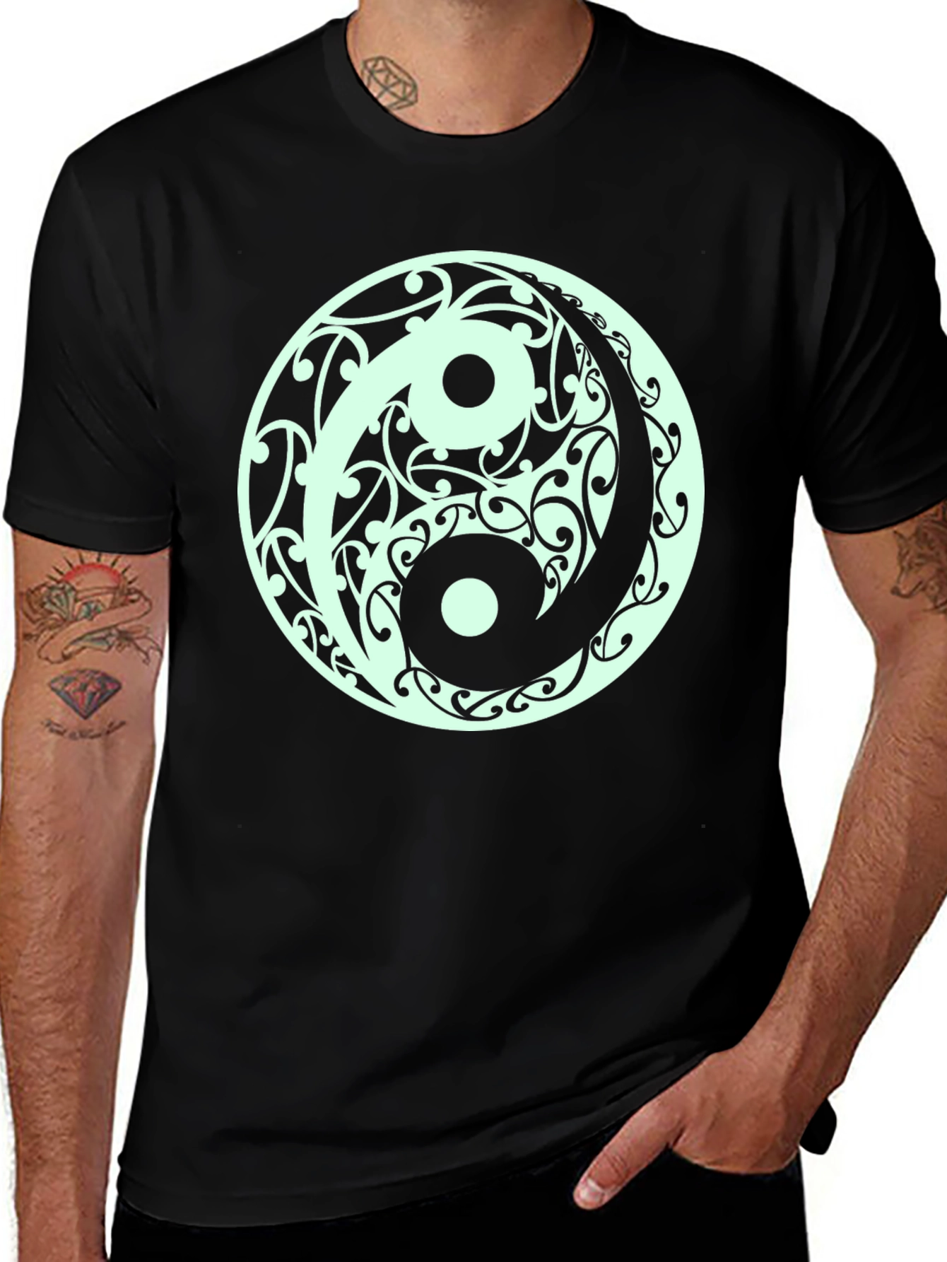 Yin Yang Swirl T-Shirt - Balance & Style
