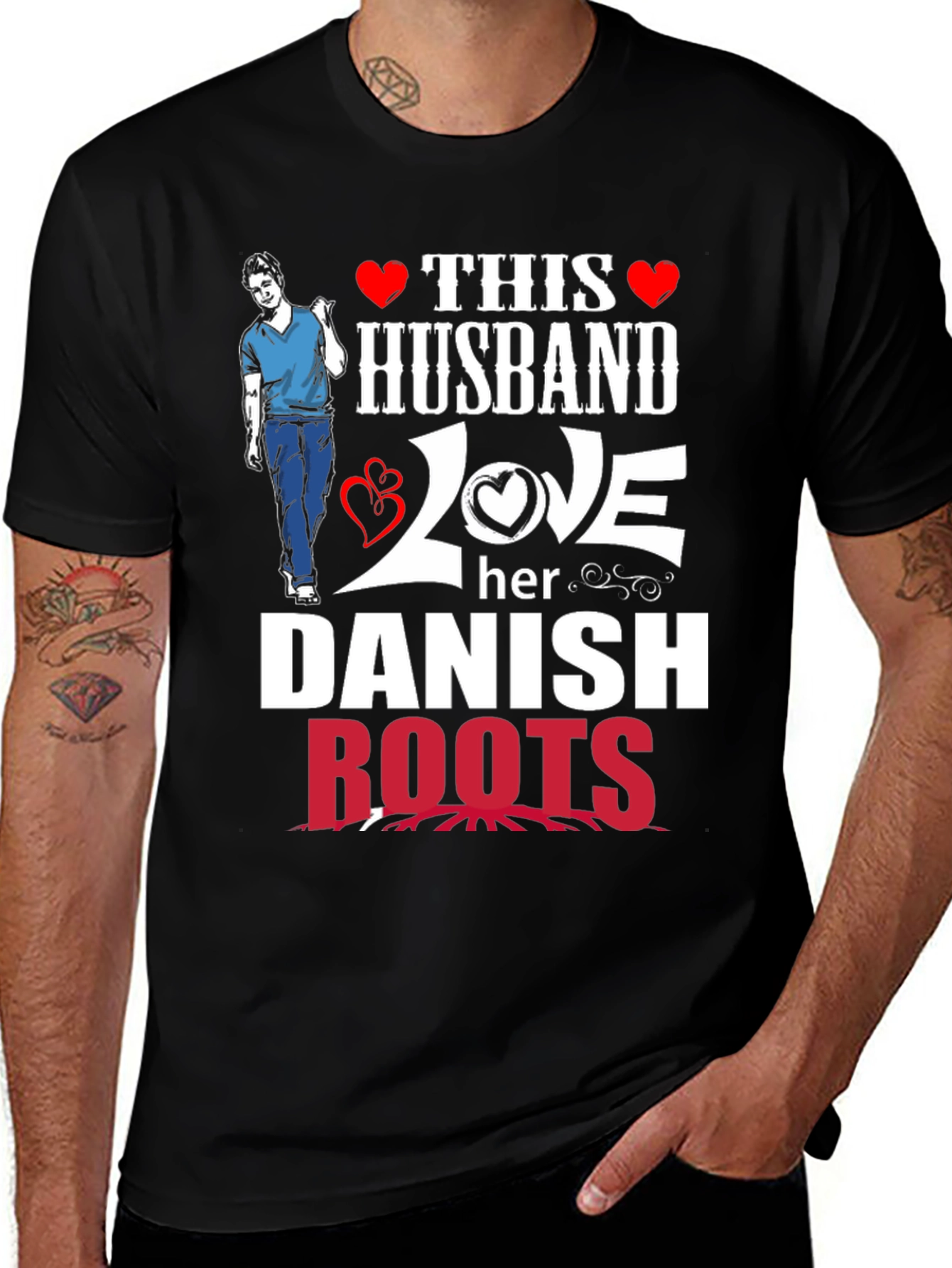 Husband Loves Her Danish Roots T-Shirt