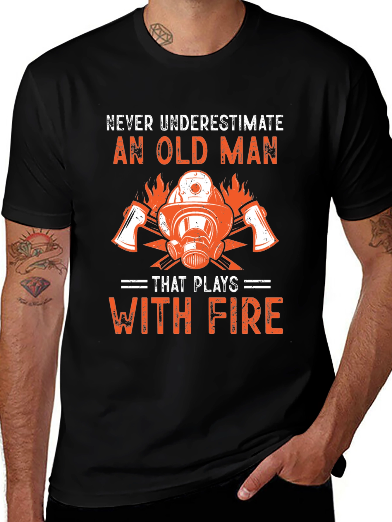 Firefighter Old Man T-Shirt