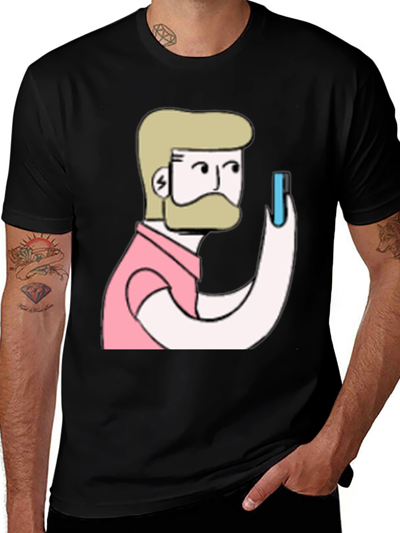 Variant 14 of Man with Cartoon Graphic T-Shirt
