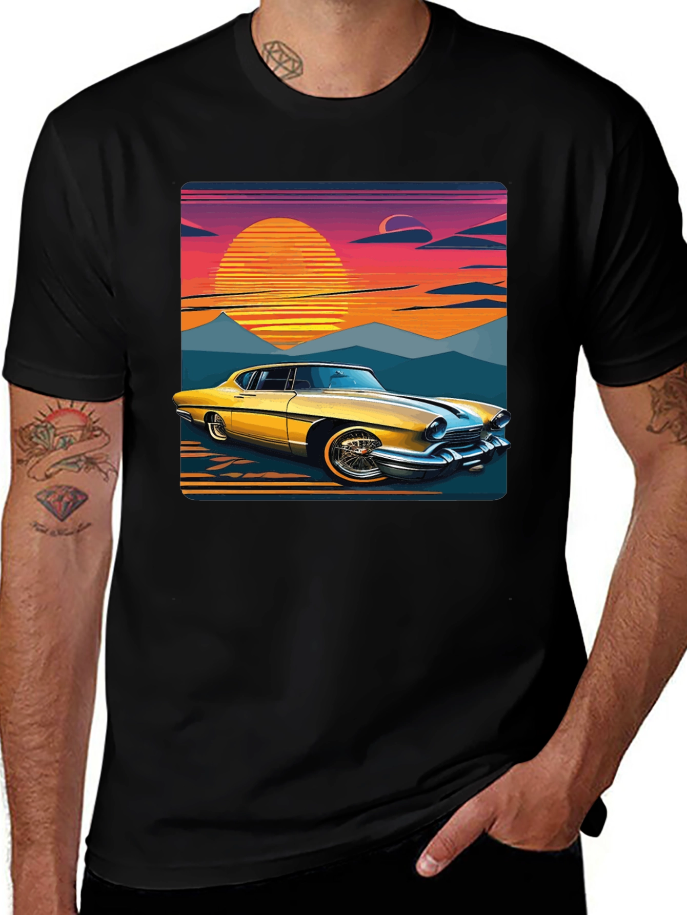 Variant 23 of Retro Car Graphic T-Shirt - Vintage Style