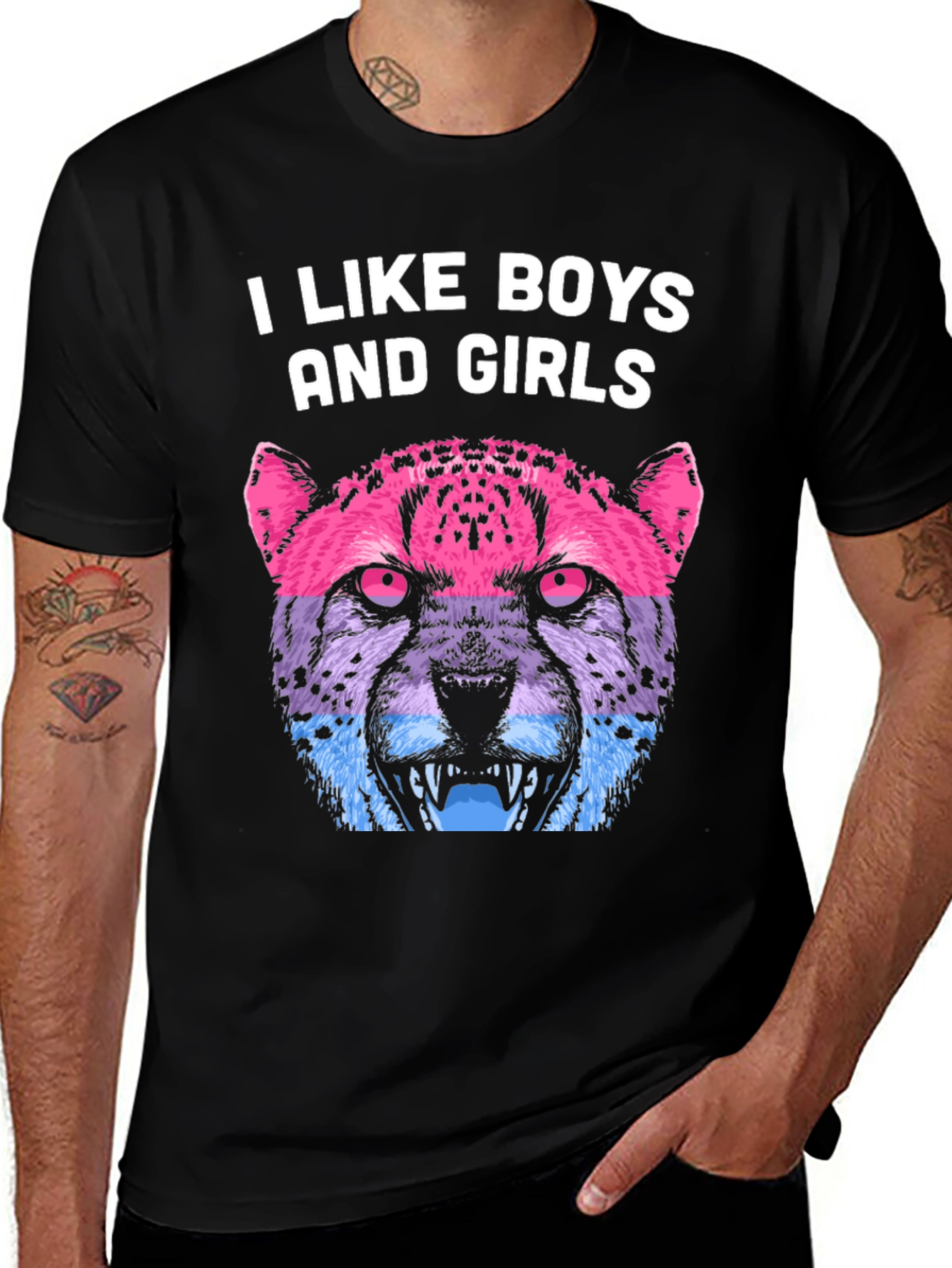 Variant 30 of Bisexual Pride T-Shirt - "I Like Boys and Girls"