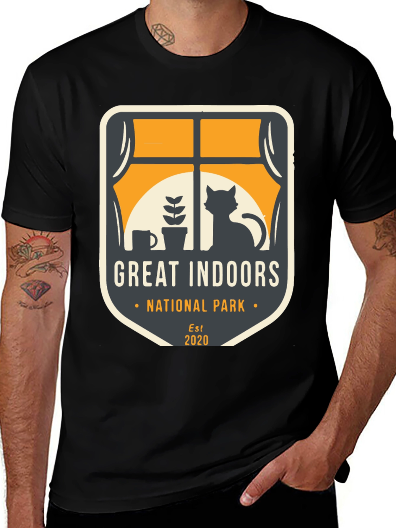 Great Indoors National Park T-Shirt - Cat Lover Tee