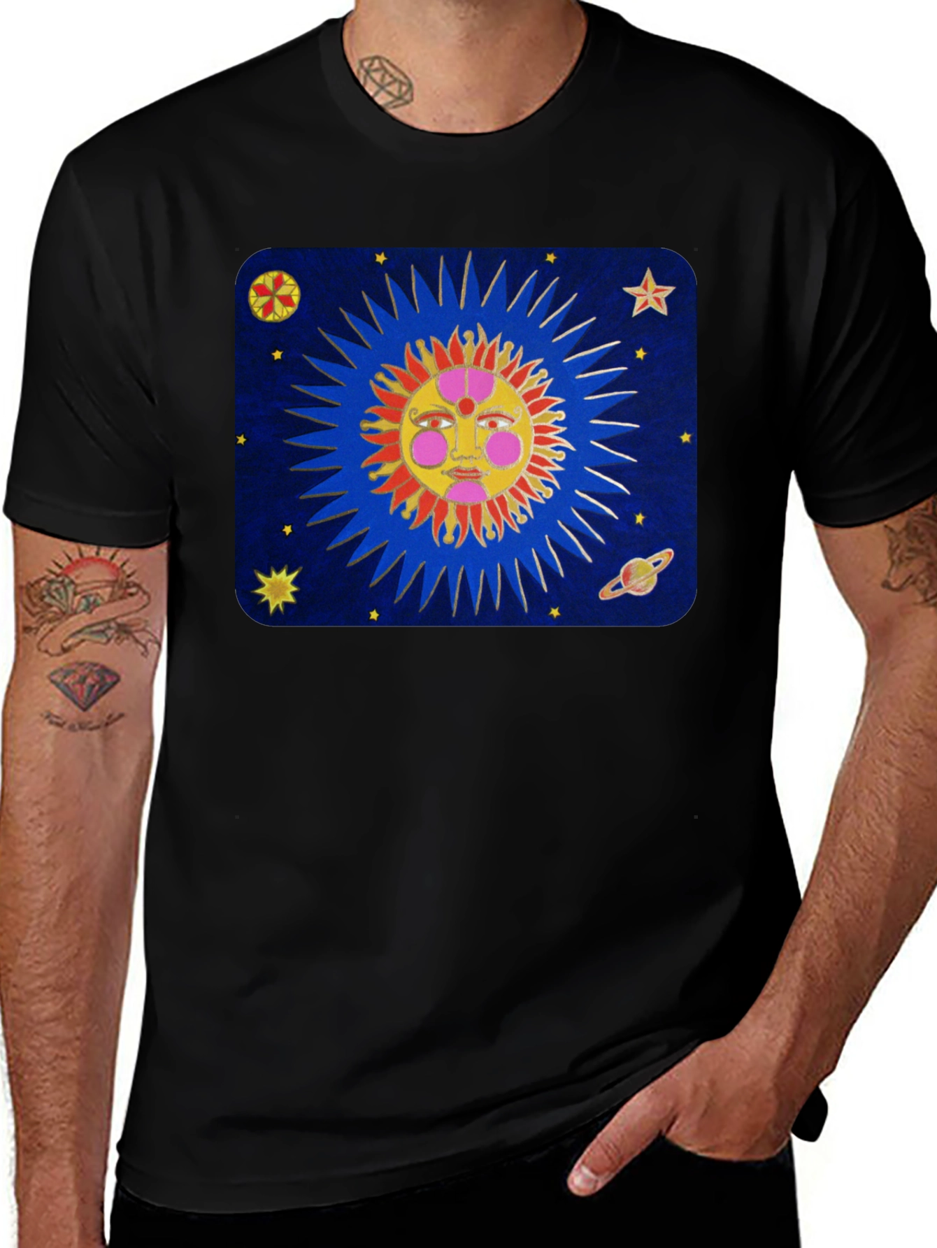 Variant 5 of Celestial Sun Graphic T-Shirt - Unisex Comfort Fit