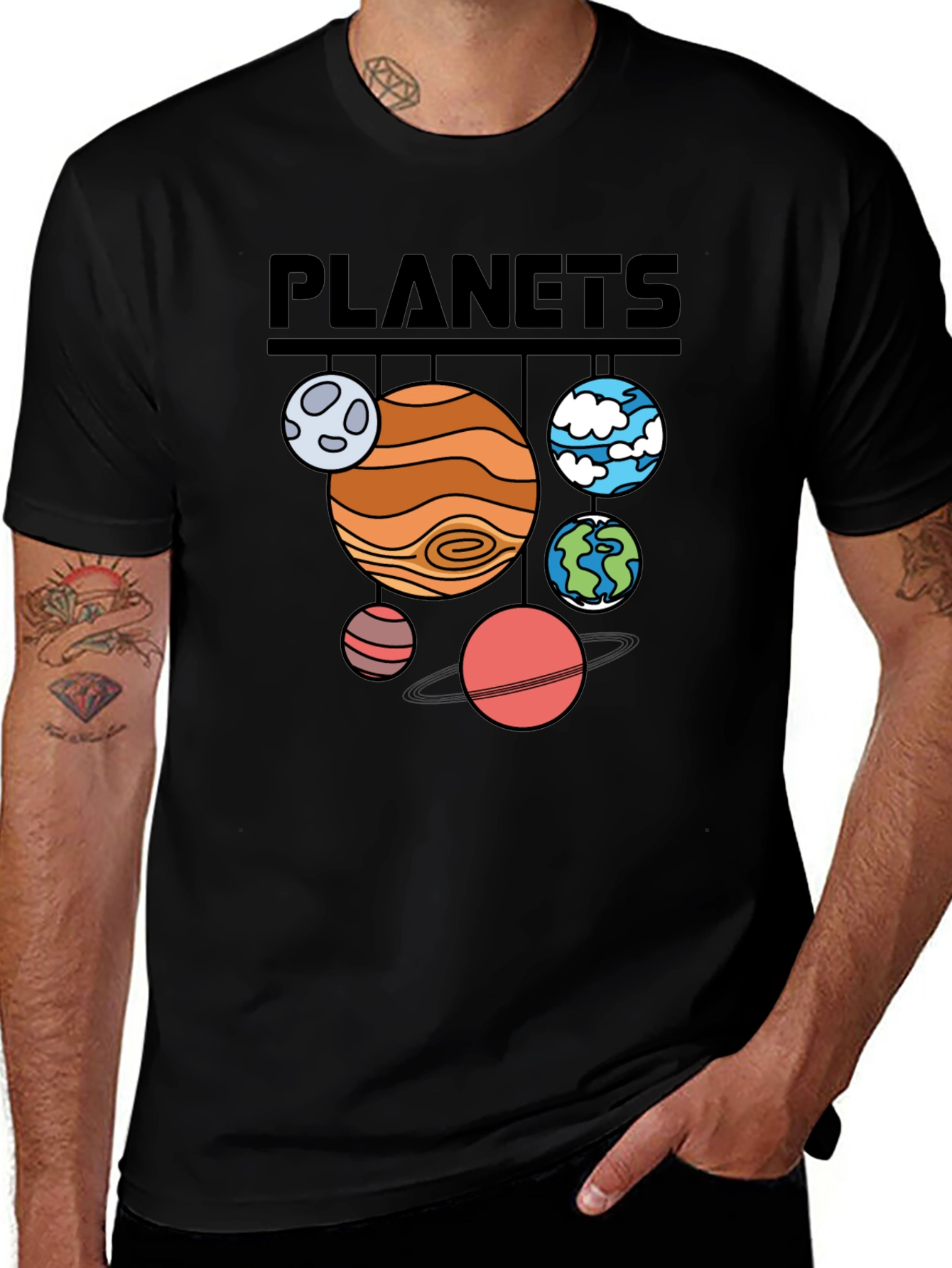 Variant 7 of Planets Graphic T-Shirt - Astronomy Space Tee