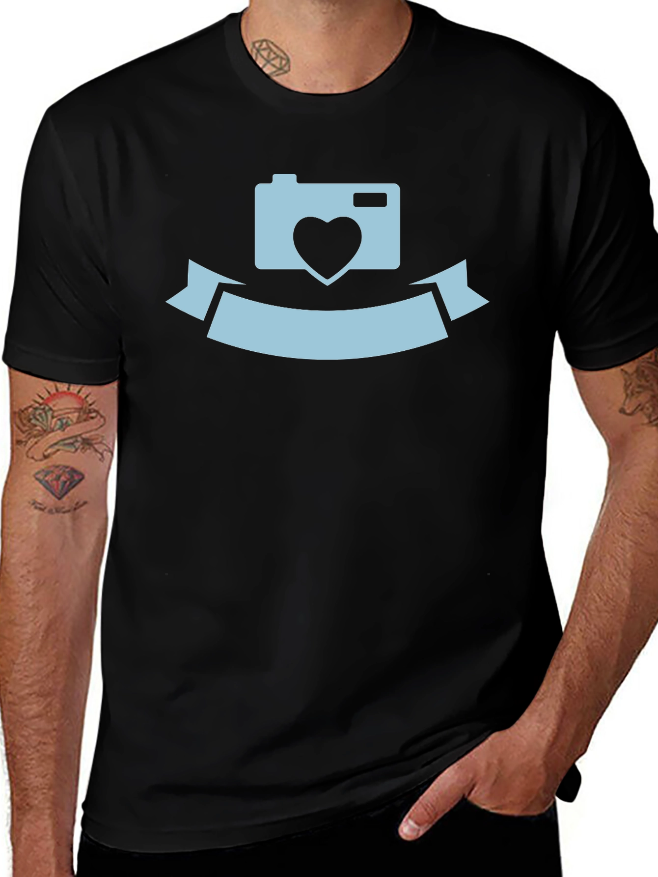 Variant 28 of Camera Heart Graphic T-Shirt - Stylish & Unique