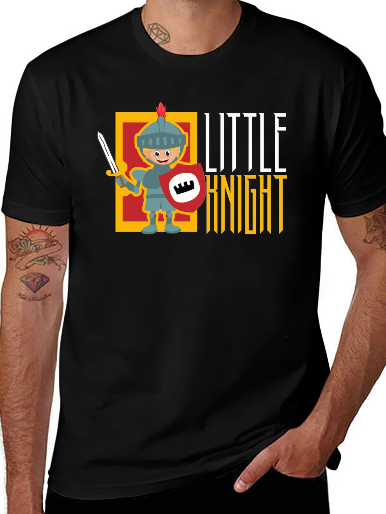 Black Little Knight Black T-Shirt main image